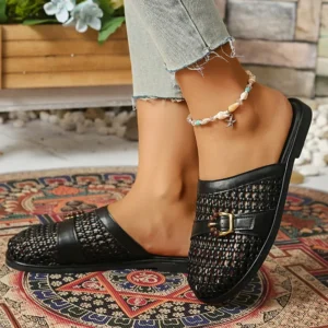 Large size bag head flat sandals women’s summer
