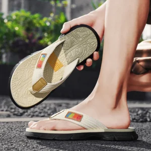 Large Size Male Summer Flip Flops Thickened Shock