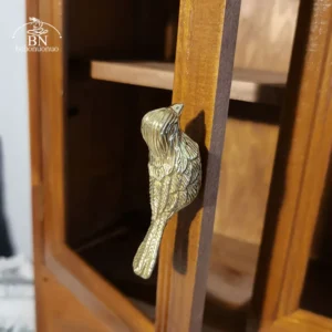 Lovely bird Shape Wardrobe Knob Brass Furniture Handles