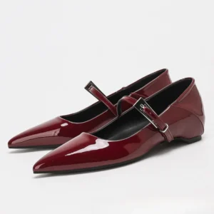 Luxury Patent Leather Low Heel Mary Jane Shoes