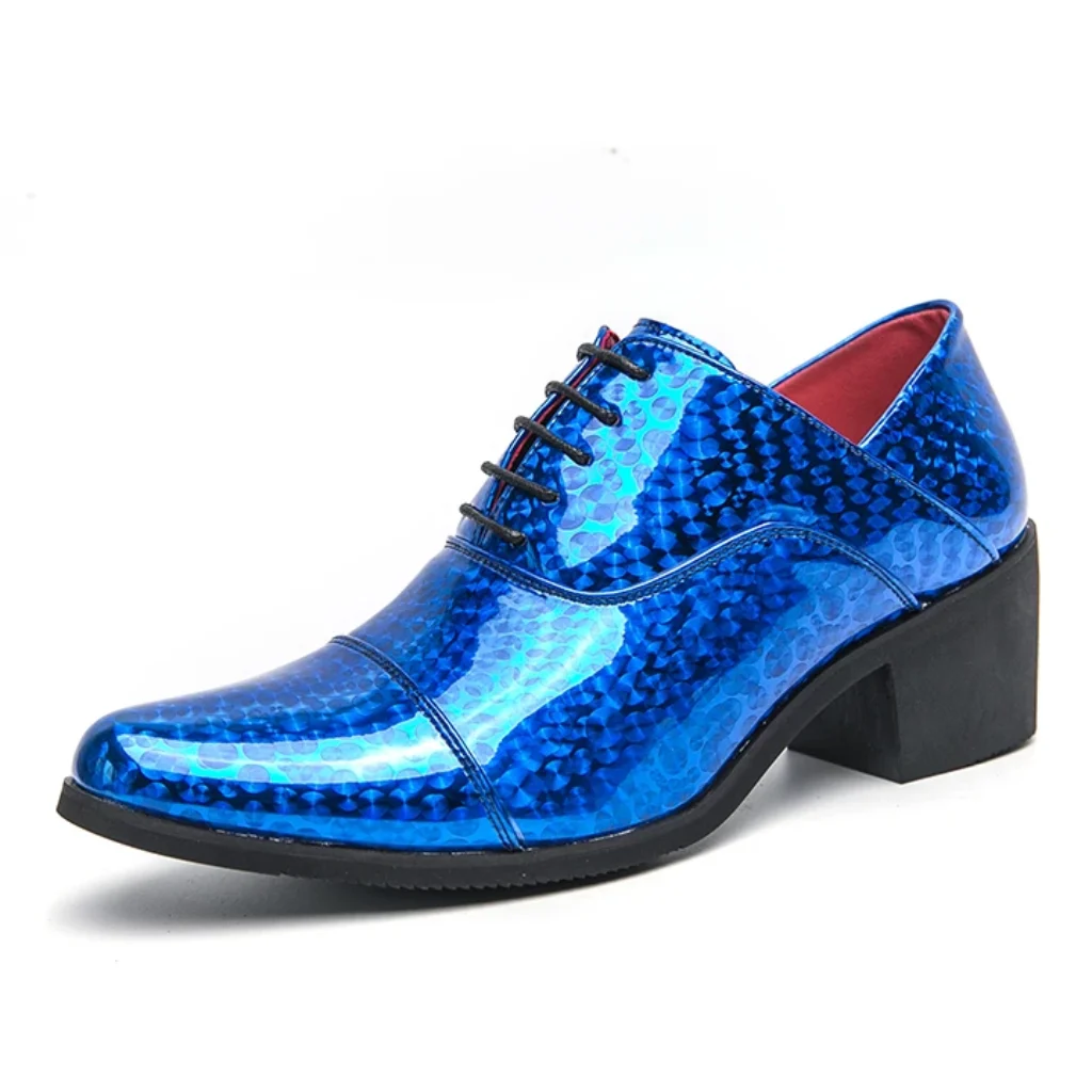 Men’s High Heel Business Formal Shoes Stage Performer