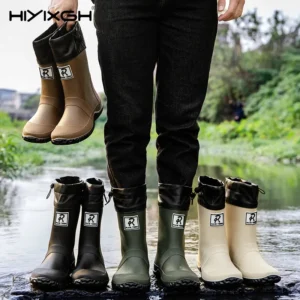 Men’s Women High-End Rain Boots Closed Rainproof Waterproof