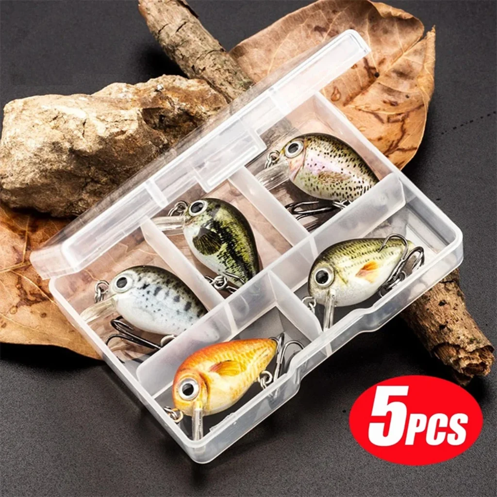 Mini Fishing Lures Set Lifelike Crank Baits Artificial