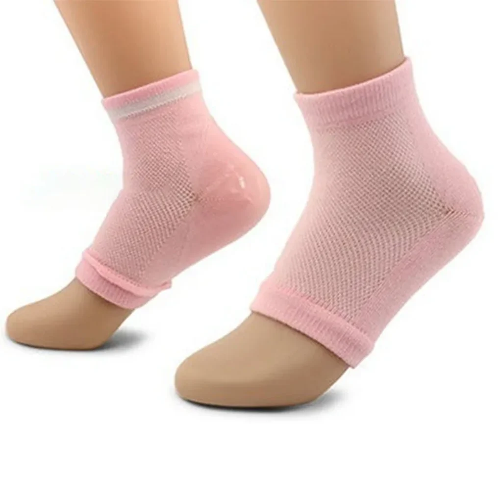 Moisturizing heel socks 1 pairs gel lined toe