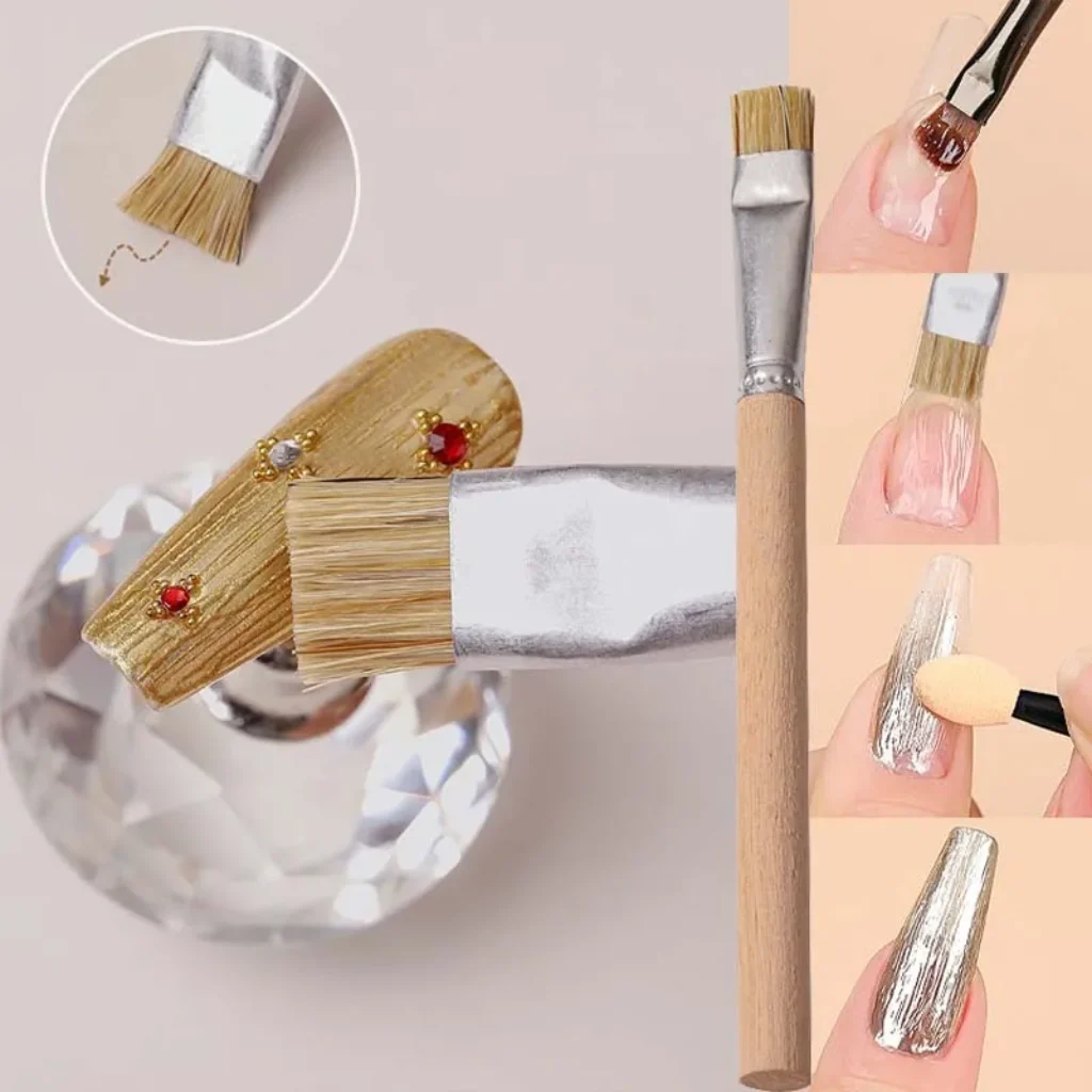 Nail Art Brushed Texture French Tip Styling Nail