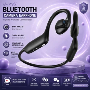 AI Translation Camera Earphones Open Ear Bluetooth Headset