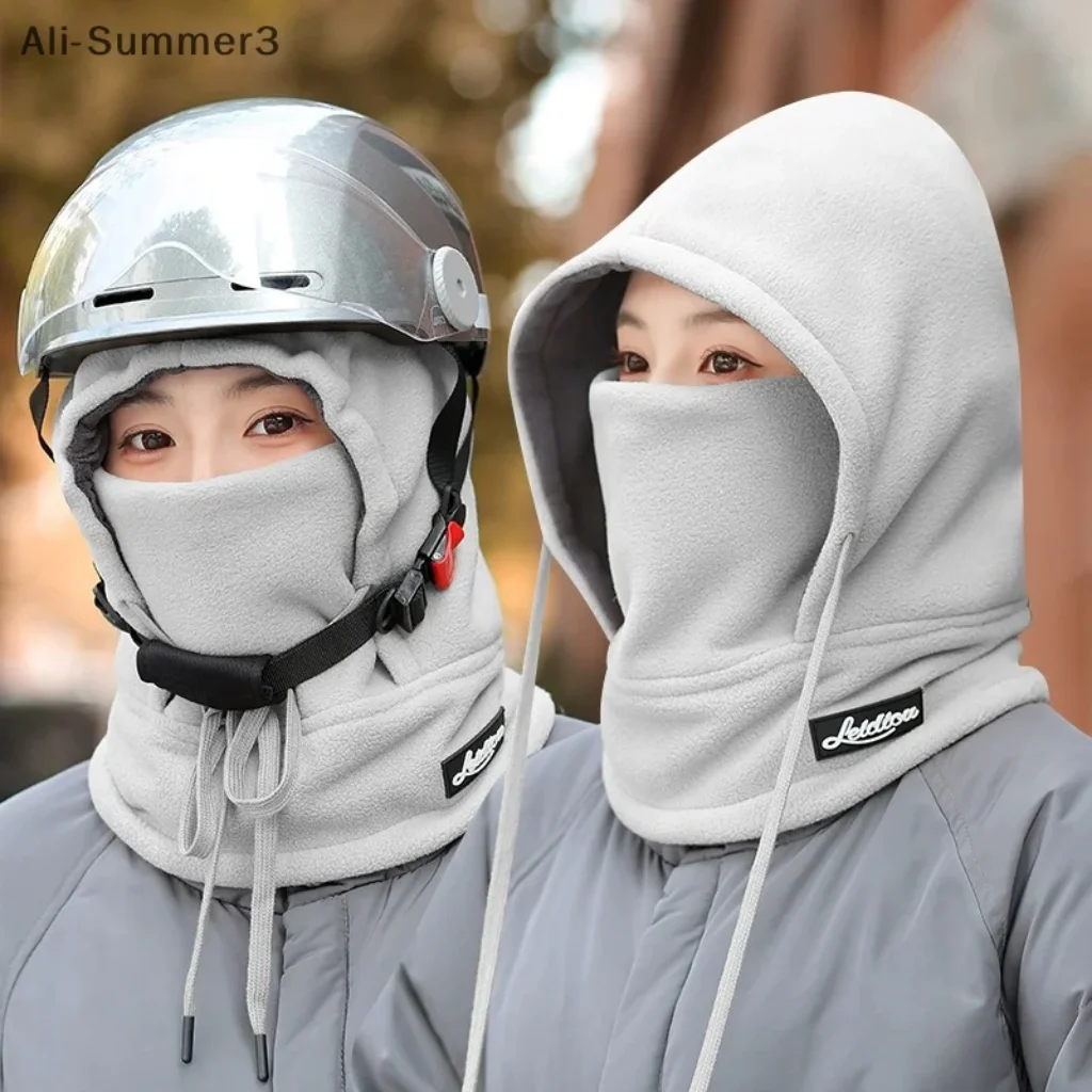 Winter Full Face Mask Fleece Skiing Balaclava Neck