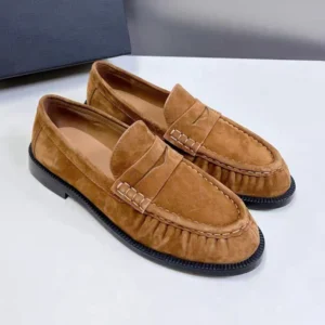 Women Loafers Round Toe Top Quality Genuine Leather