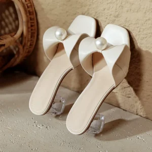 Women’s Summer Pumps High Heel Fretwork Heel Slippers