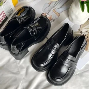 Women’s Vintage British Loafers Elegant Casual Comfortable Leather