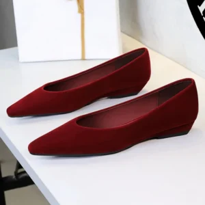Novelty Velvet Design Low Heel Designer Pumps Women