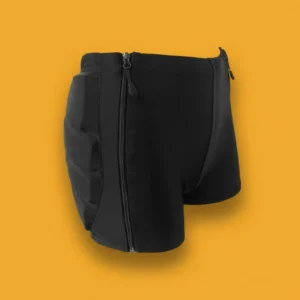 Padded Ice Skate Shorts Easy Side Zipper Guard