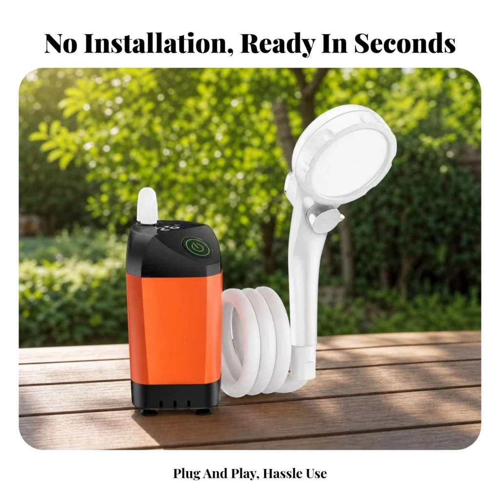 Portable Shower USB Charging Handheld Shower Set Rechargeable