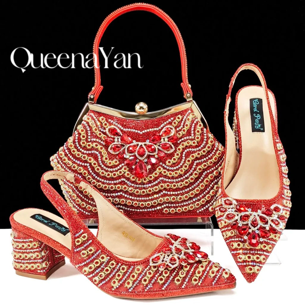 QUEENA Yan Dazzling Dreams: Full Rhinestone High Heels