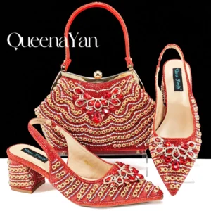 QUEENA Yan Dazzling Dreams: Full Rhinestone High Heels