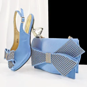 Queena Yan Sky Blue Color Peep Toe High
