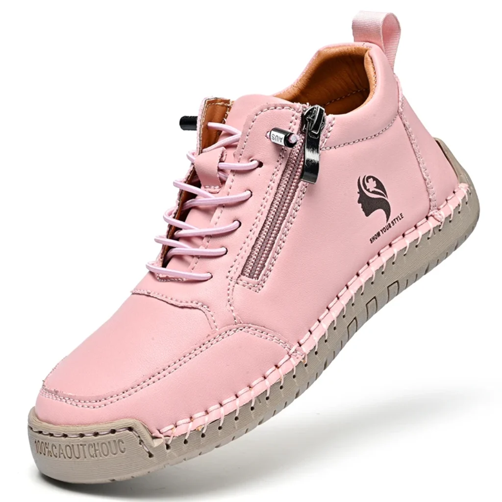 Retro British Style Women’s Ankle Boots Handmade Leather