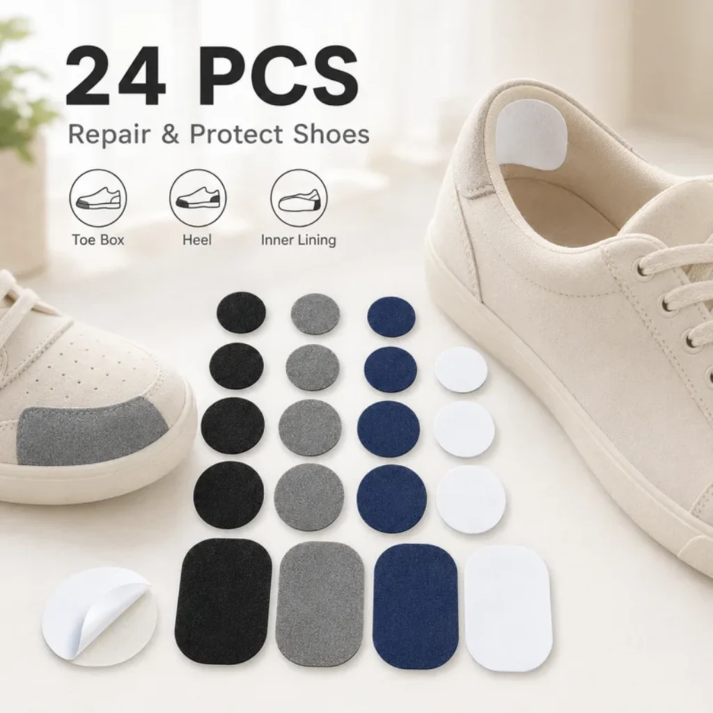 Self Adhesive Fabric Shoe Heel Repair Patches ,
