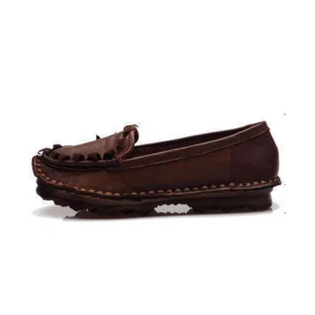 Spring 2026 Ethnic Style Retro Cowhide Soft-Tread Ankle