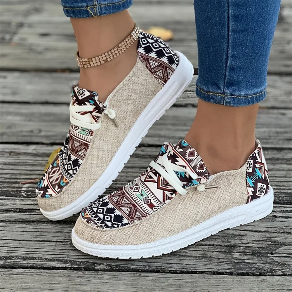 Spring Autumn Fashion Women’s Round Toe Walking Shoes