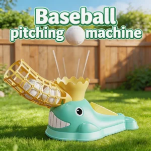 Step Baseball Launcher Toy Spring Loaded Pitching Machine