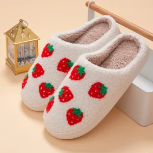Strawberry Women’s Slippers House Autumn Winter Designer Woman