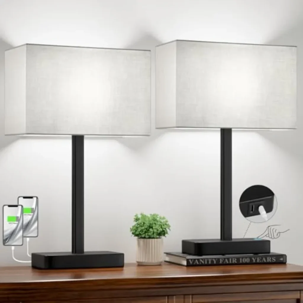 Touch Lamps Bedroom – 3-Way Dimmable Bedside Lamps