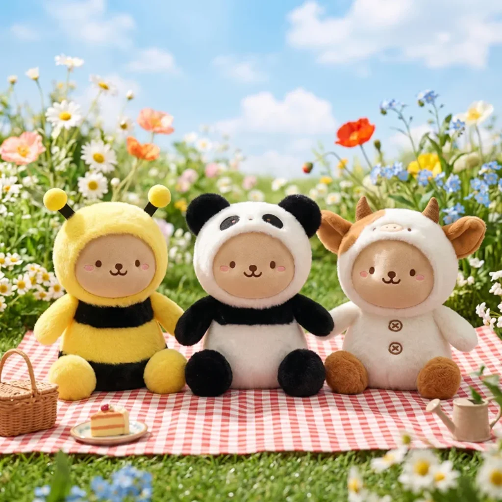 Transform Into Series Plushie Kawaii Bee Panda Cow