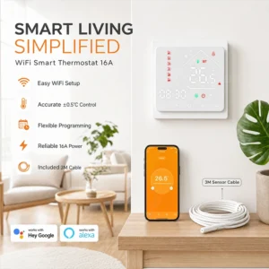 Wall‑mount WiFi Thermoregulator Electric Underfloor Heating ±0.5℃ Accuracy