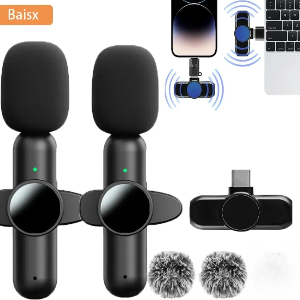 Wireless Lavalier Microphone iPhone iPad Wireless Mic Recording,
