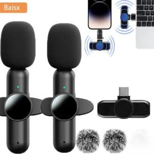 Wireless Lavalier Microphone iPhone iPad Wireless Mic Recording,