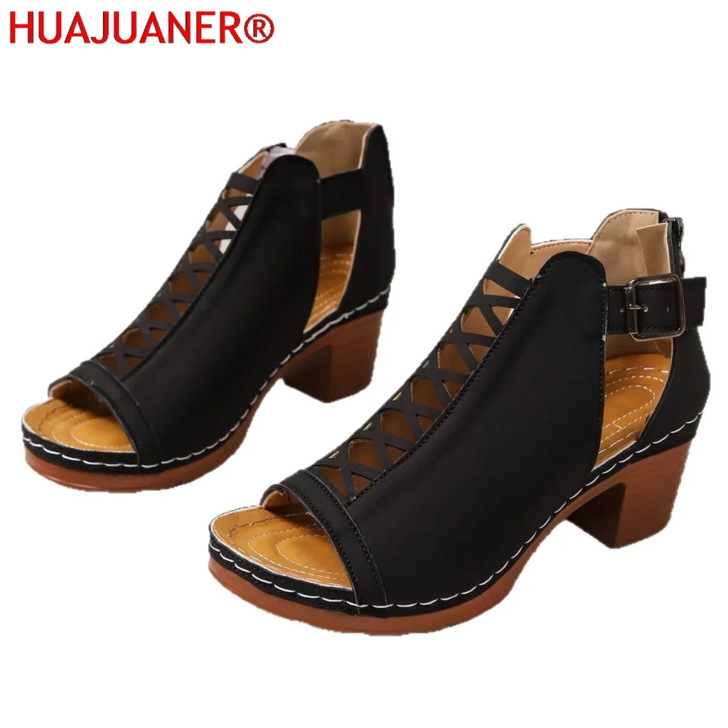 Women High Heel Sandals Summer Large Size Outdoor