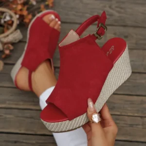 Women Wedges Sandals Summer Outdoor Beach Peep Toe