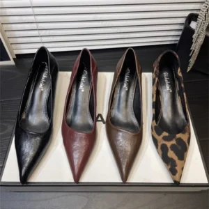 Women’s High Heels Patent Leather Pointed Elegant French