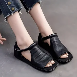 Women’s Hook & Loop Flat Sandals Summer –