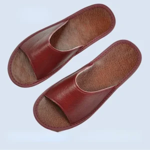 XIHAHA Summer Fashion Cowhide Genuine Leather Slippers Men