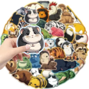 10/30/ Kawaii Chubby Animals Sleeping Stickers Cute Cartoon