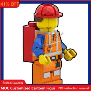 Customize Up Scaled Minifigure AWESOME Movie Emmet Edition