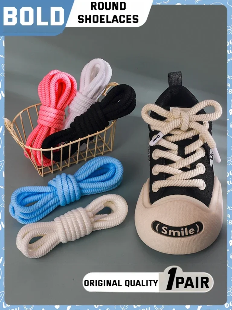 1Pair 10mm Thick Shoelace Running Sneakers Unisex Laces