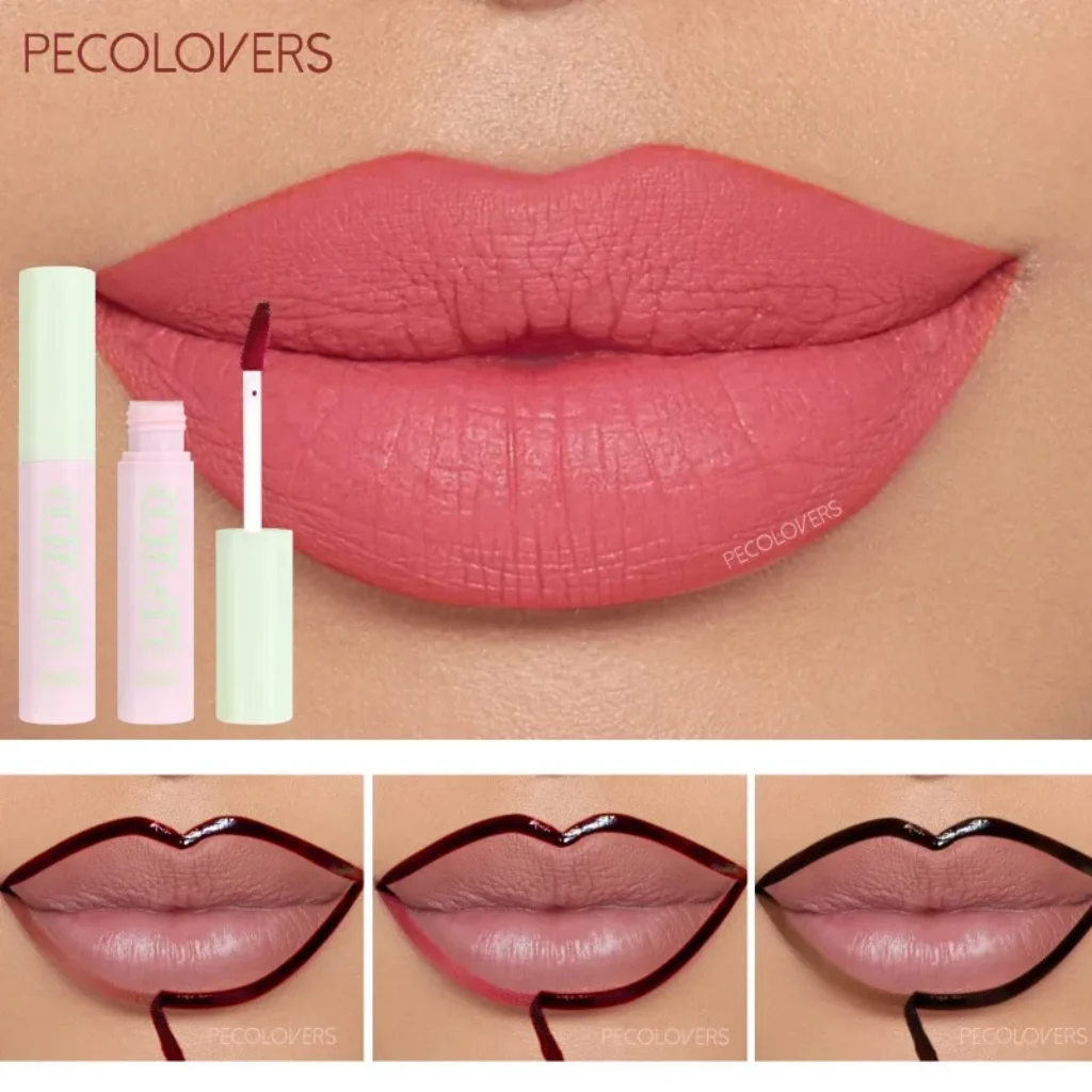 Multi-color Tear-out Lip Gloss, Depicting Lip Contour, Long-lasting