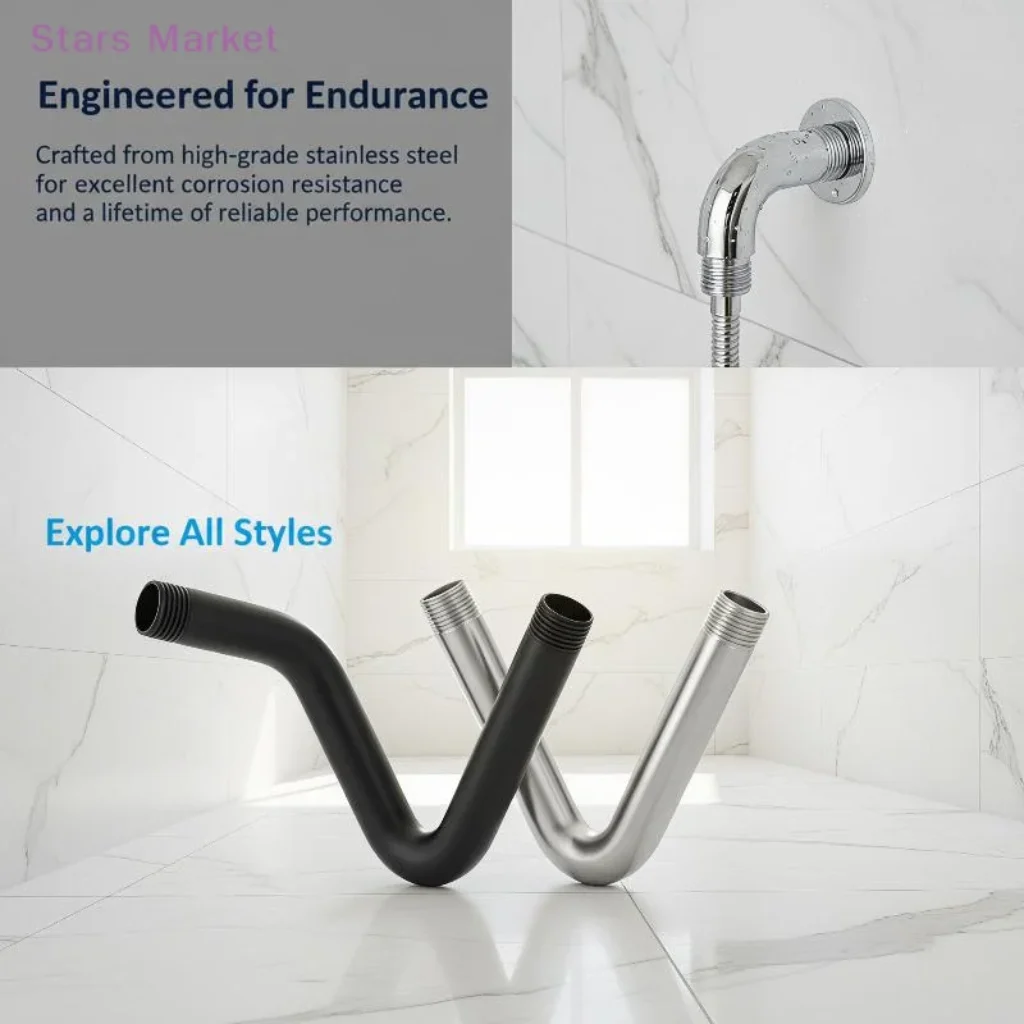 Wall Shower Arm Rust Proof Shower Head Extension