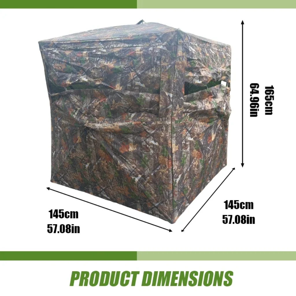 2 Person Portable Hub Hunting Blind, Camo Pop