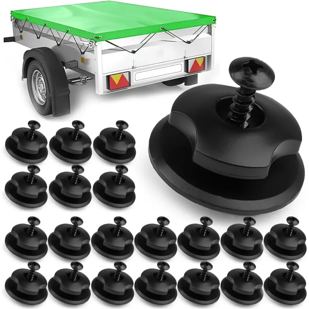 20-Pack Heavy-Duty Tarp Strap Button Kit – Waterproof