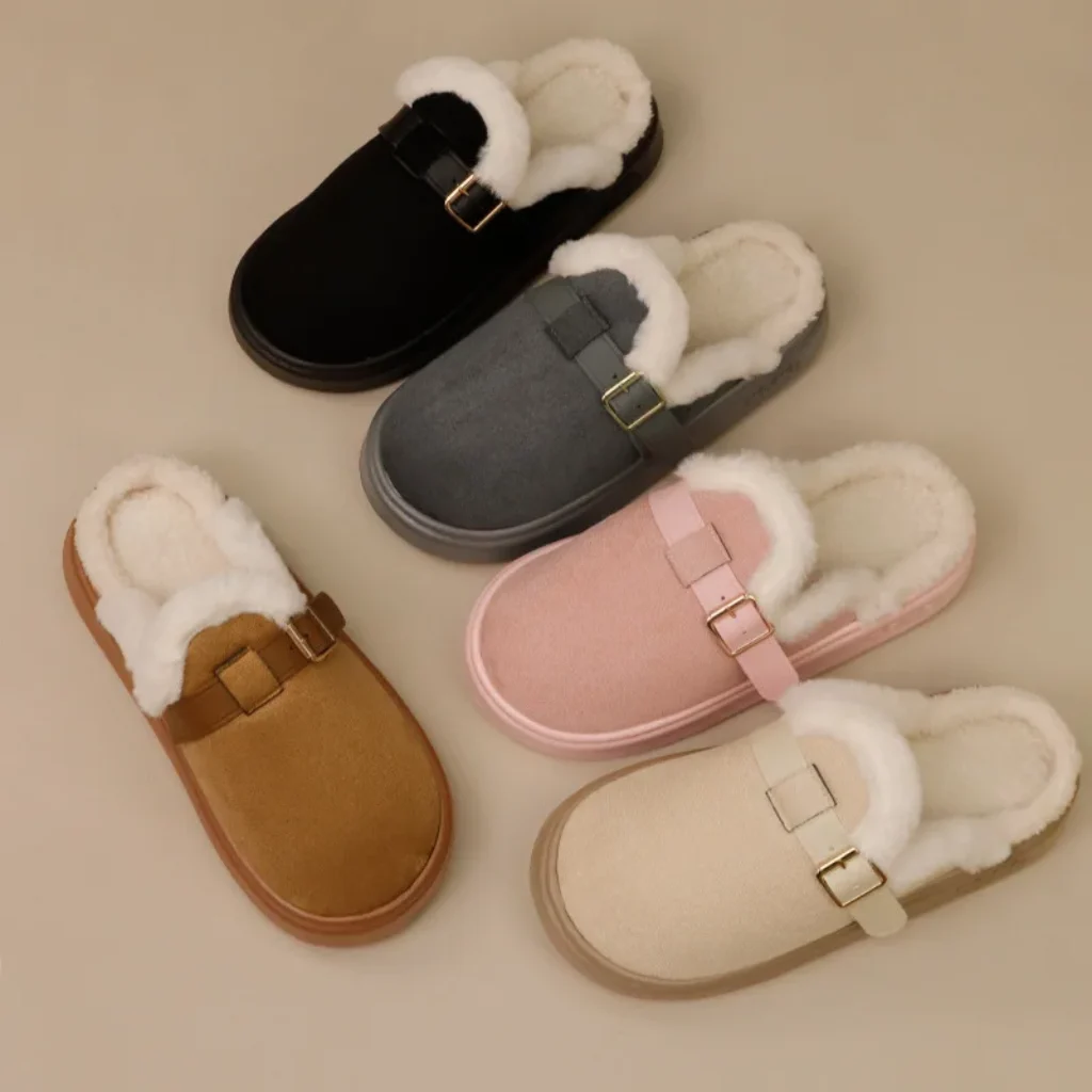 2026 Casual Soft Thick Bottom Fluffy Fur Mules