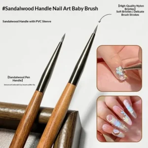 7mm Sandalwood Nail Art Brush Detail Painting Pen