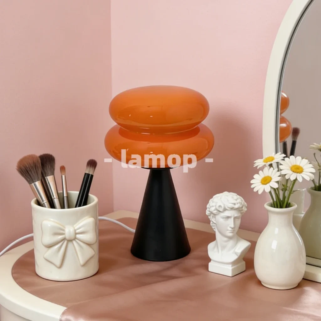 Atmospheric Egg‑Tart Glass Lamp Creative Night Light Bedroom