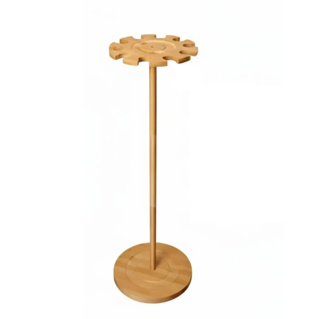Baseball Sports Equipment Display Stand Space Saving Wooden