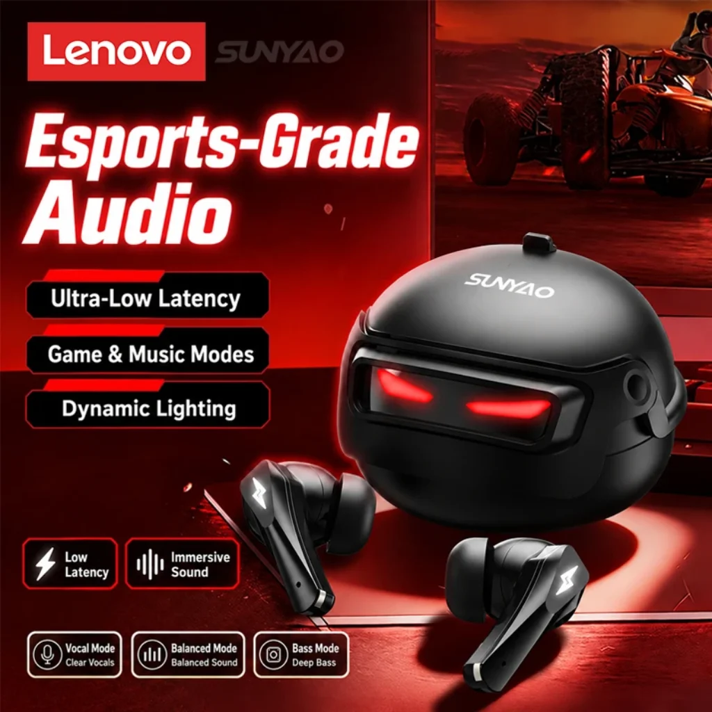 Choice Lenovo GT101 Gaming Headset Wireless Bluetooth 6.0