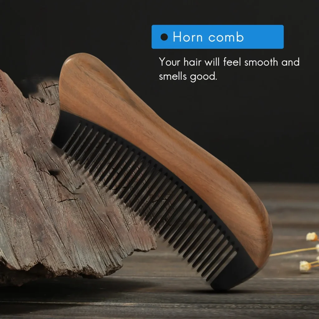CKFAM-Natural Green Sandalwood Hair Comb – No Static