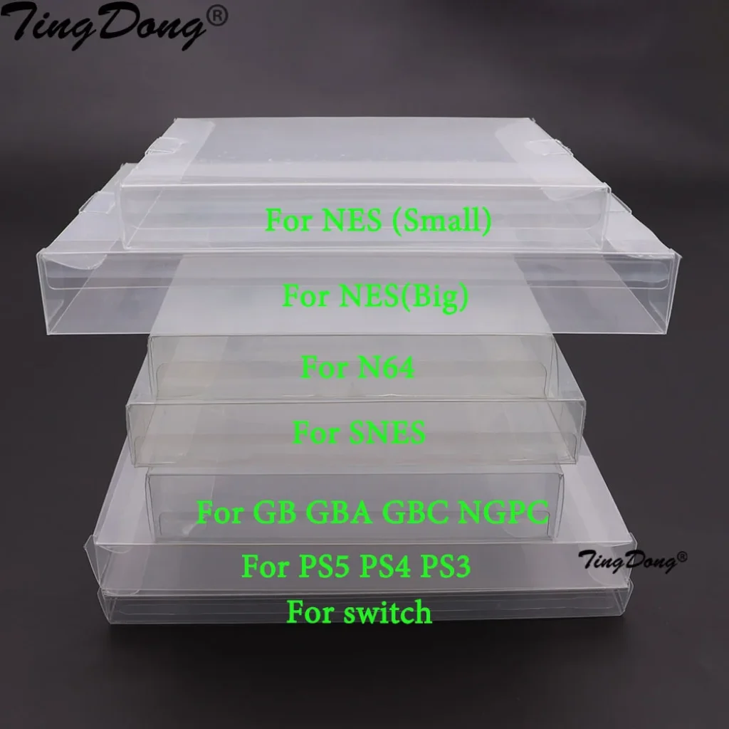 Clear Transparent Game Cartridge Box Case CIB Games